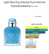 DOLCE & GABBANA LIGHT BLUE EAU INTENSE POUR HOMME 200ml EAU DE PARFUM SPRAY FOR MEN